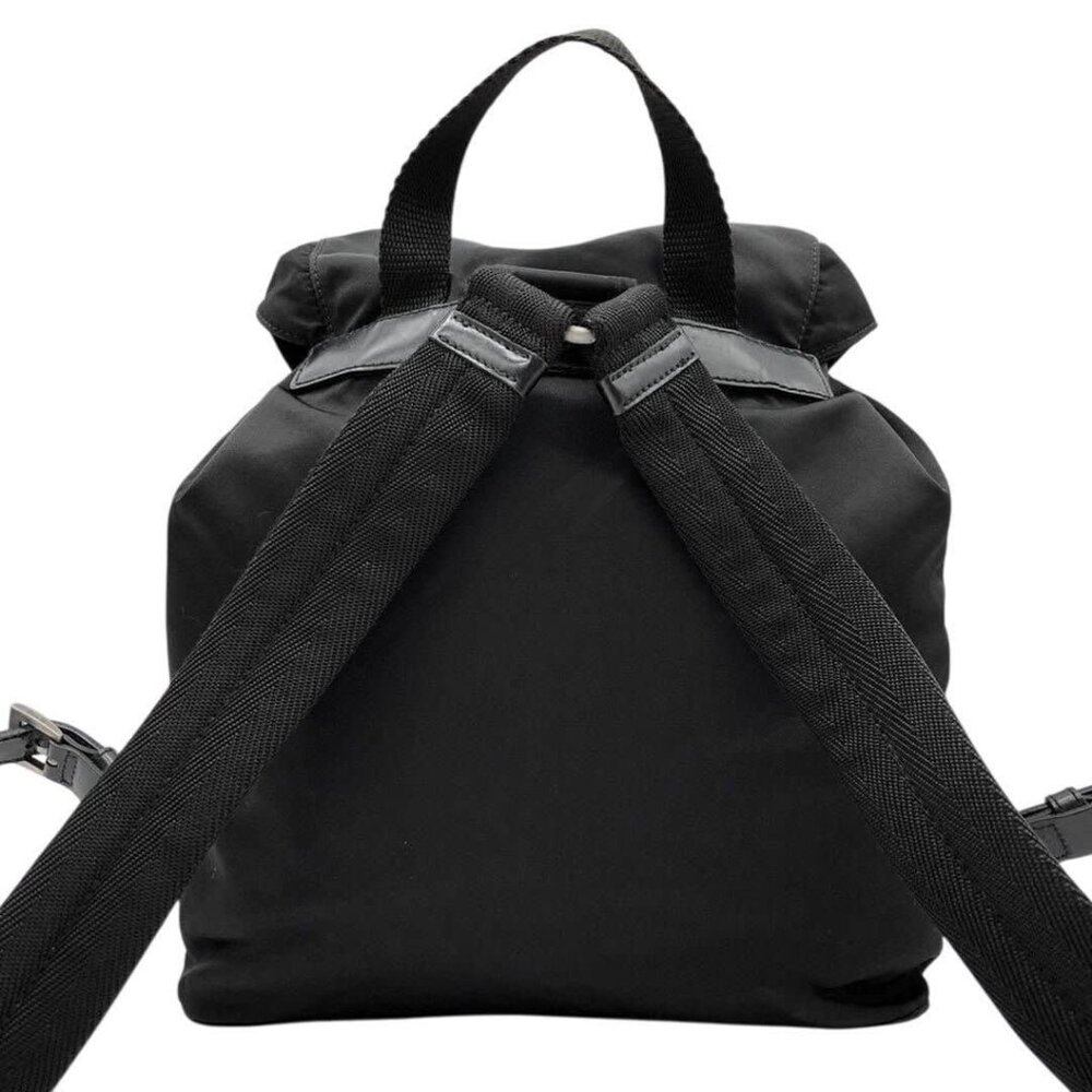 Prada Nylon Tessuto Backpack Saffiano Leather Shoulder Bag Purse Tote - Picture 5 of 10